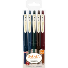 Görseli Galeri görüntüleyiciye yükleyin, Zebra Sarasa Vintage Set 0.5 mm - 5'li Set