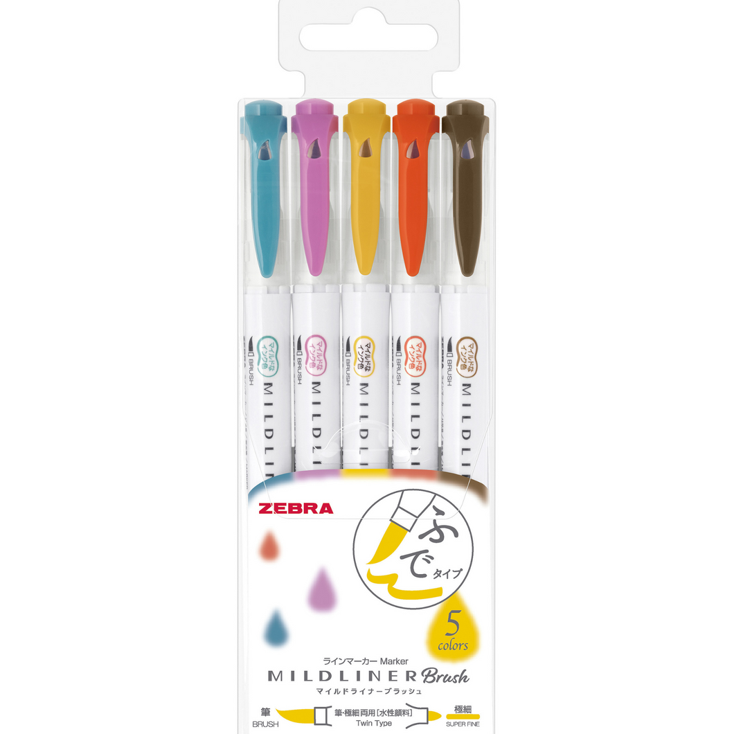Zebra Mildliner Brush Fırça Uçlu Fosforlu Kalem