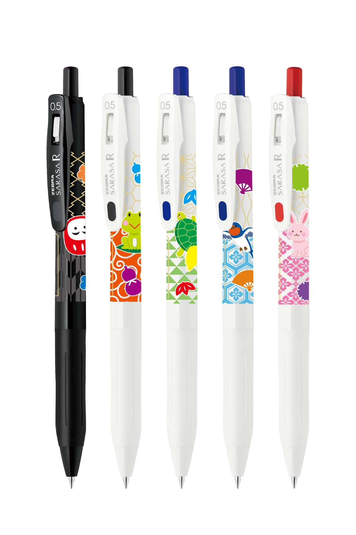 Zebra Sarasa Clip Jel Kalem Lucky Charm Serisi - 5'li Set – Zebra